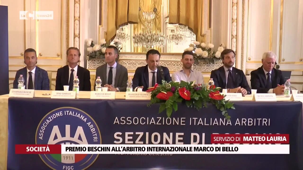 Premio Beschin all’arbitro internazionale Marco Di Bello