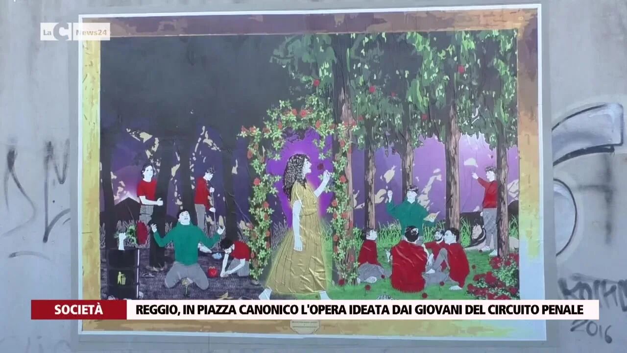 Reggio, in piazza Canonico l'opera ideata dai giovani del circuito penale