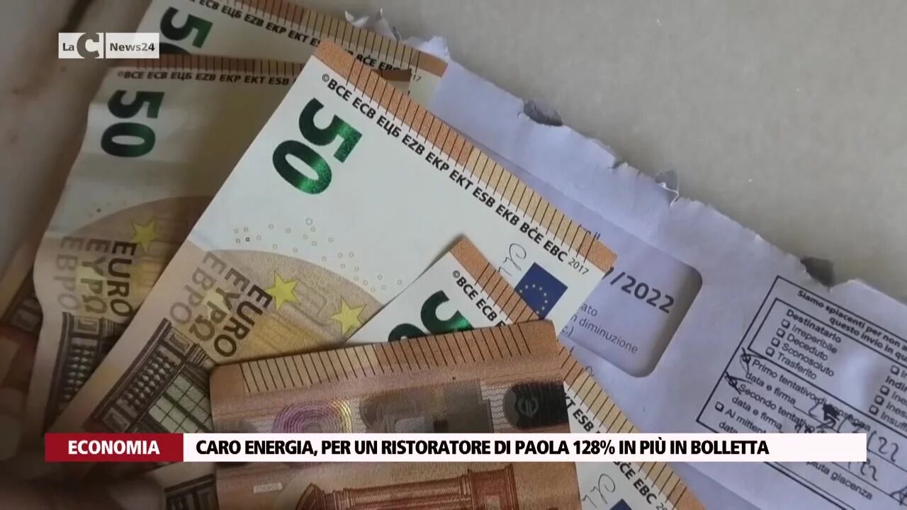 Caro energia, per un ristoratore di Paola 128% in più in bolletta