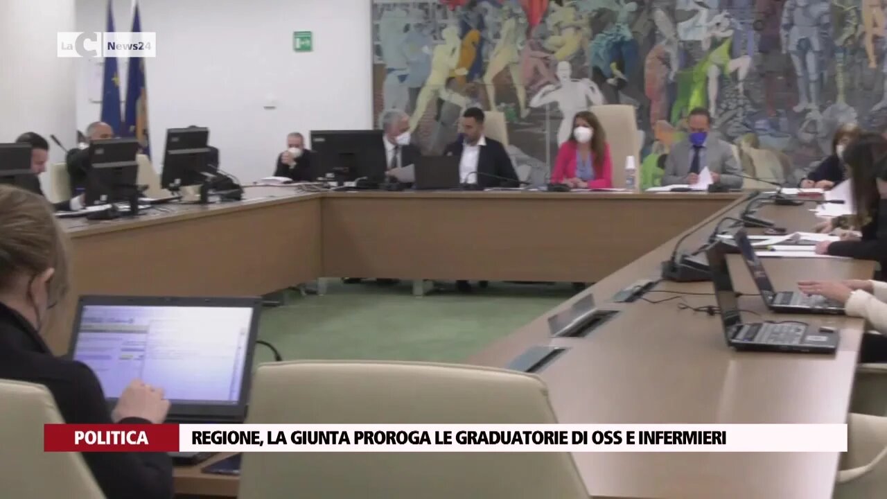 Regione, la giunta proroga le graduatorie di oss e infermieri