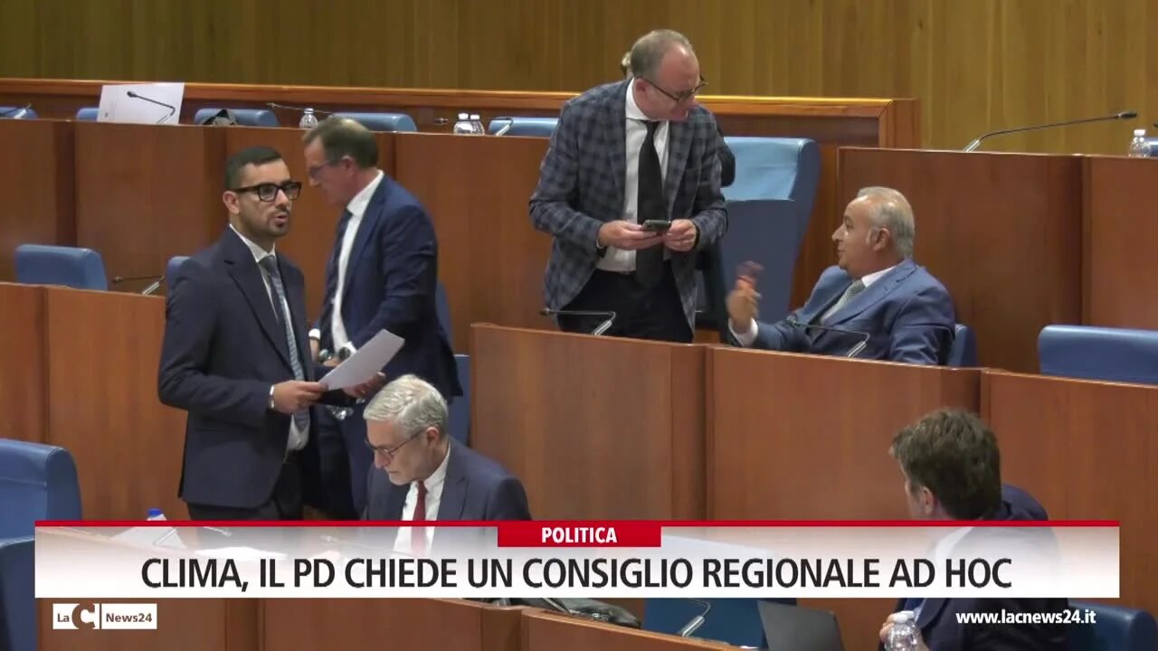 Clima, il Pd chiede un Consiglio regionale ad hoc