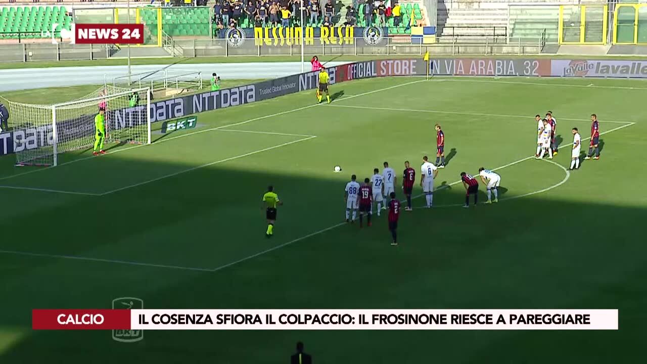 Il Cosenza sfiora il colpaccio, il Frosinone riesce a pareggiare