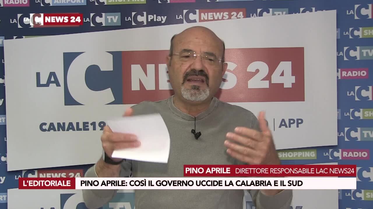 Pino Aprile: così il governo uccide la Calabria e il Sud