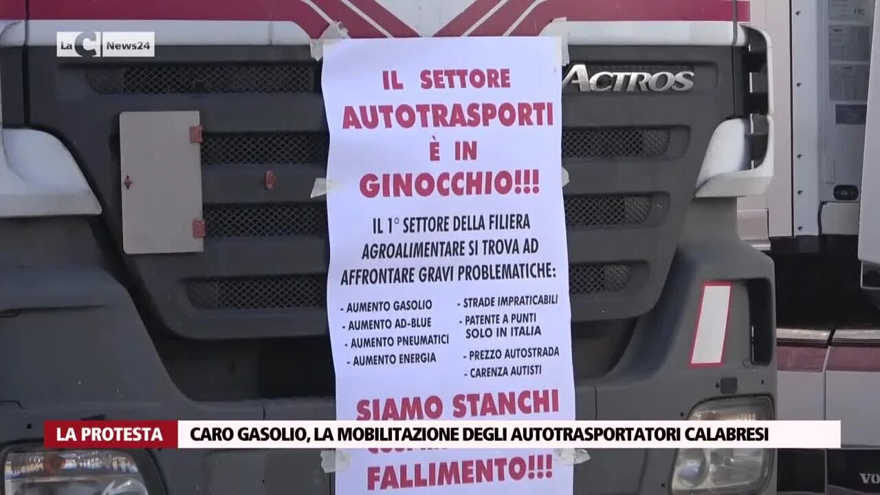 Caro gasolio, la mobilitazione degli autotrasportatori calabresi