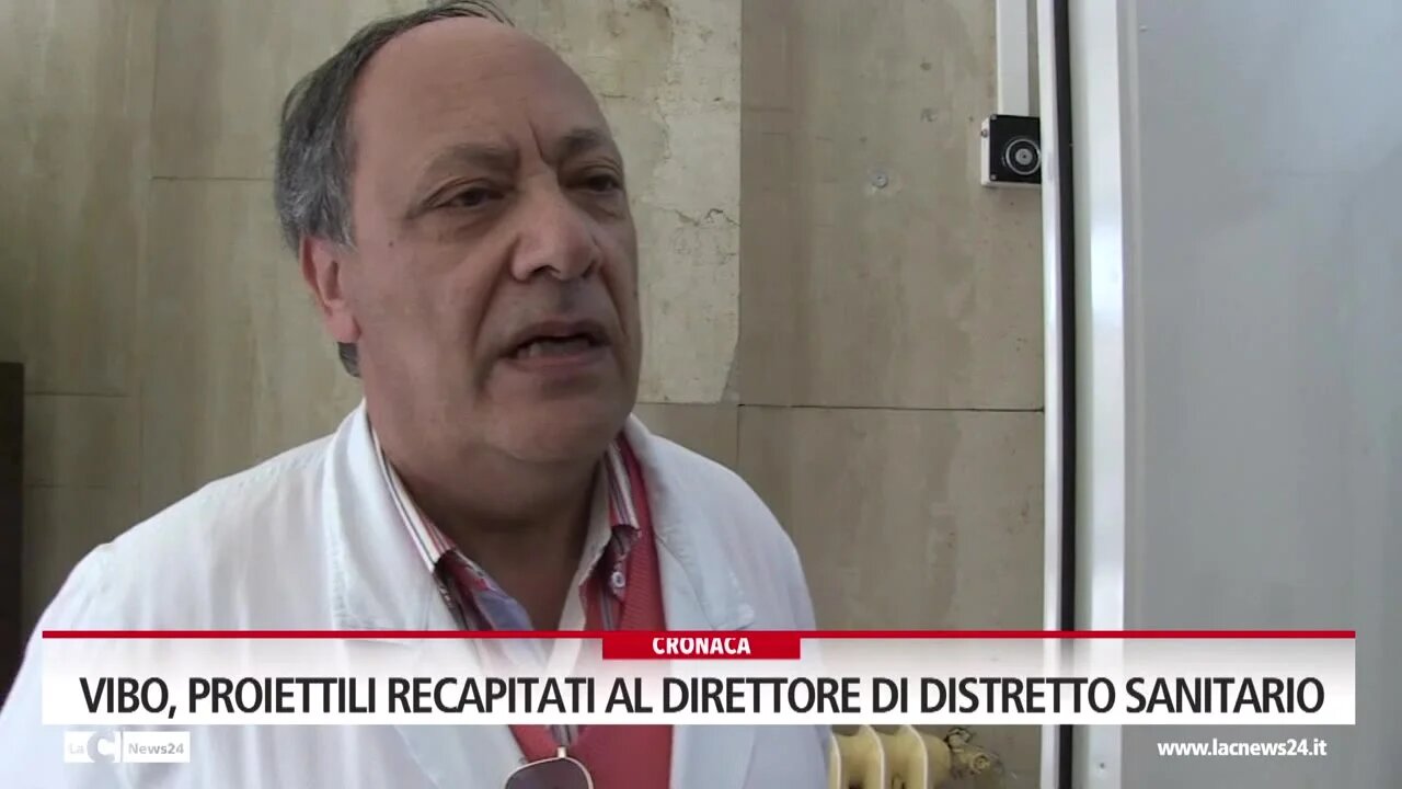 Vibo, proiettili recapitati al direttore di distretto sanitario