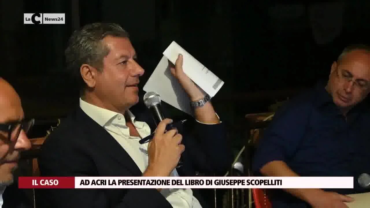 Ad Acri la presentazione del libro di Giuseppe Scopelliti