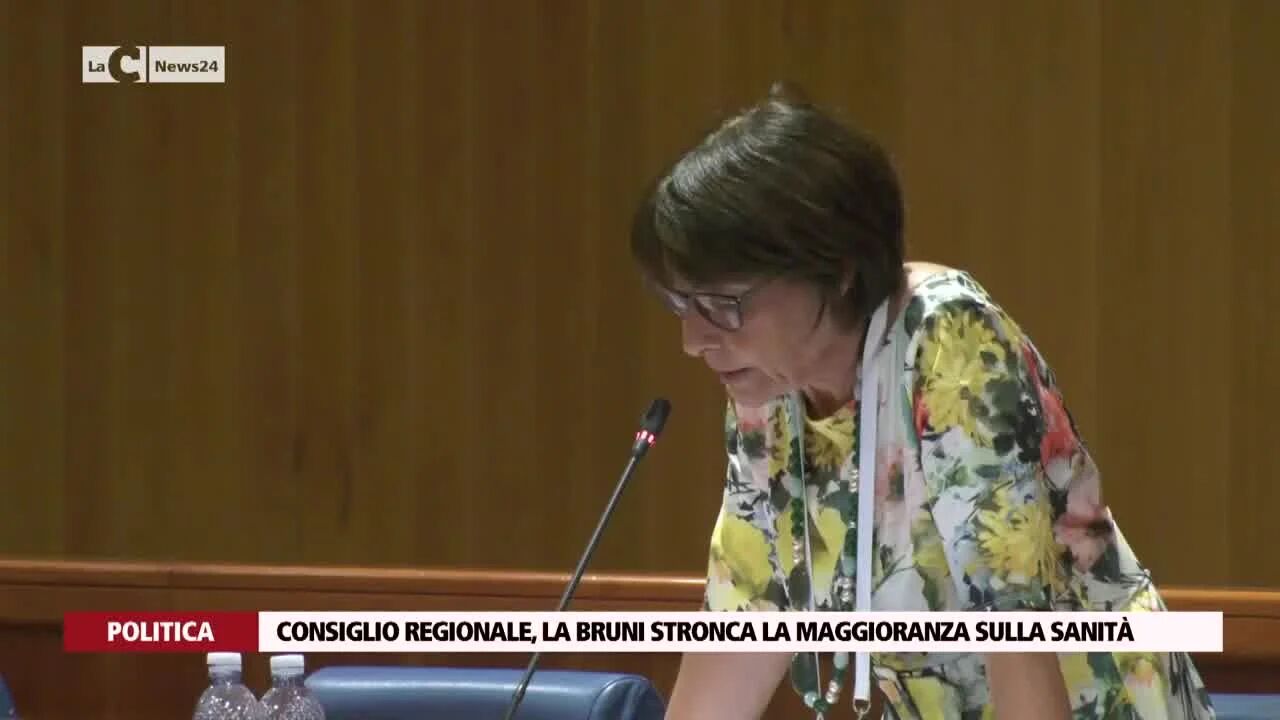 Consiglio regionale, la Bruni stronca la maggioranza sulla Sanità