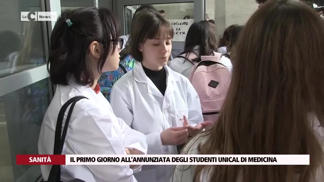 Il primo giorno all’Annunziata degli studenti Unical di Medicina