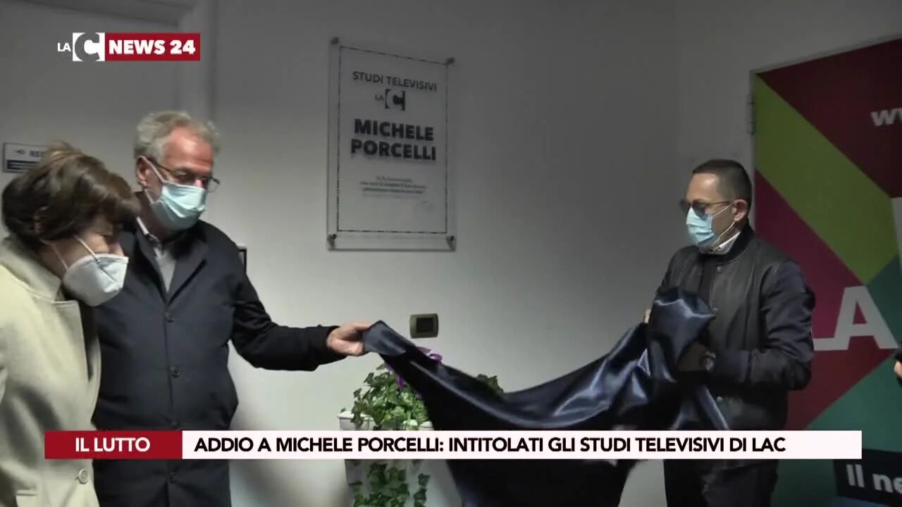 Gli studi televisivi LaC intitolati alla memoria di Michele Porcelli