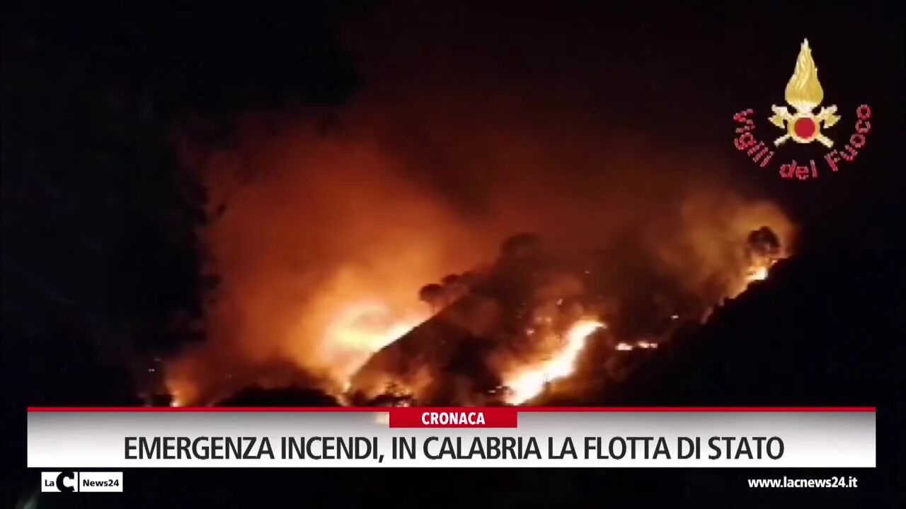 Emergenza incendi, in Calabria la flotta di Stato