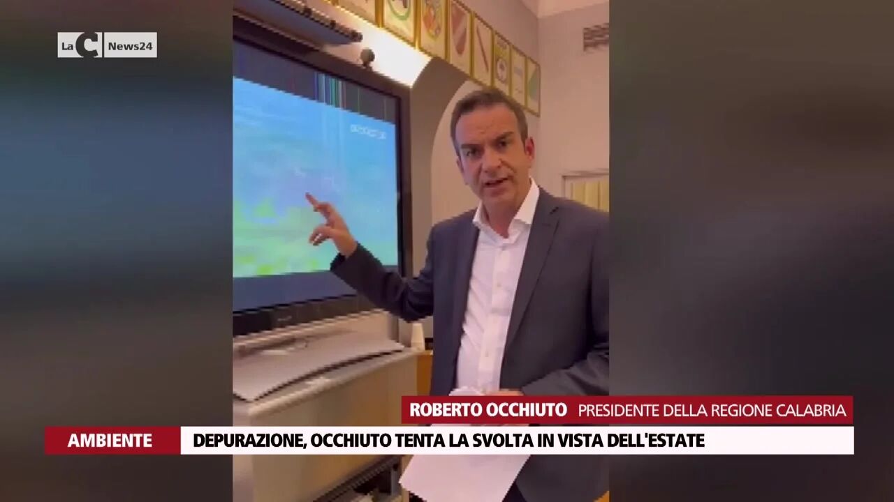 Depurazione, Occhiuto tenta la svolta in vista dell’estate