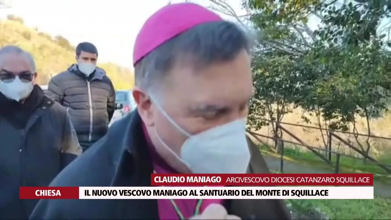 Il nuovo vescovo Maniago al santuario del monte di Squillace