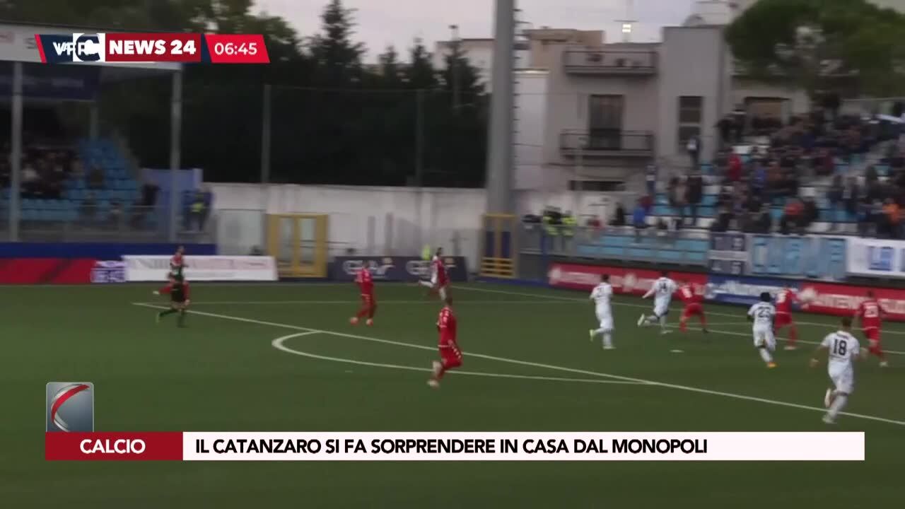 Il Catanzaro si fa sorprendere in casa dal Monopoli