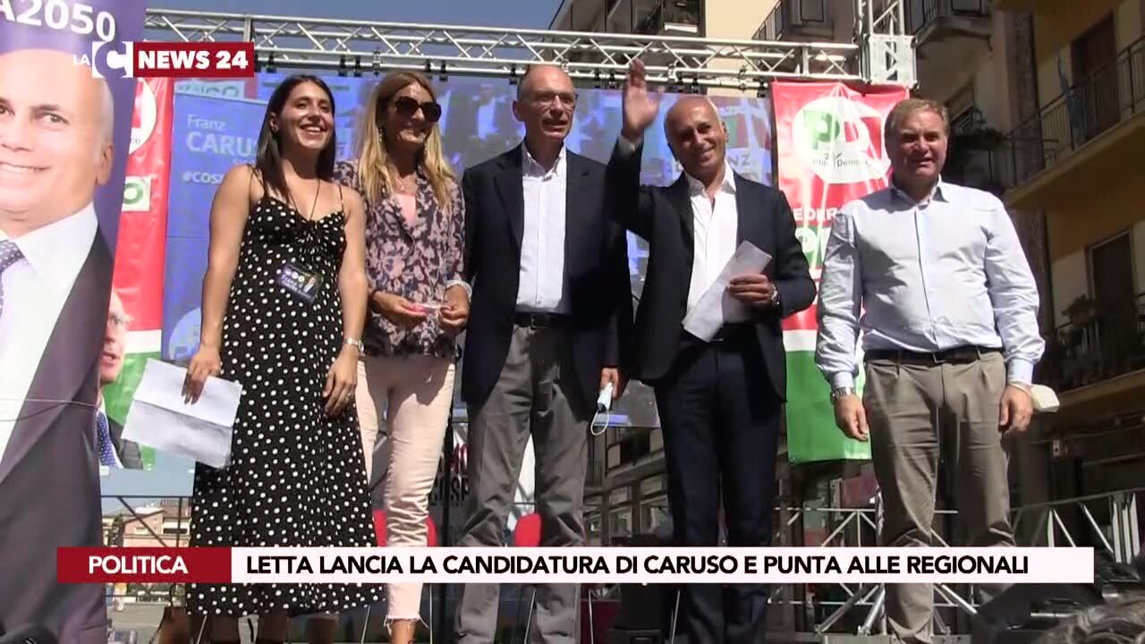Letta lancia la candidatura di Caruso e punta alle regionali