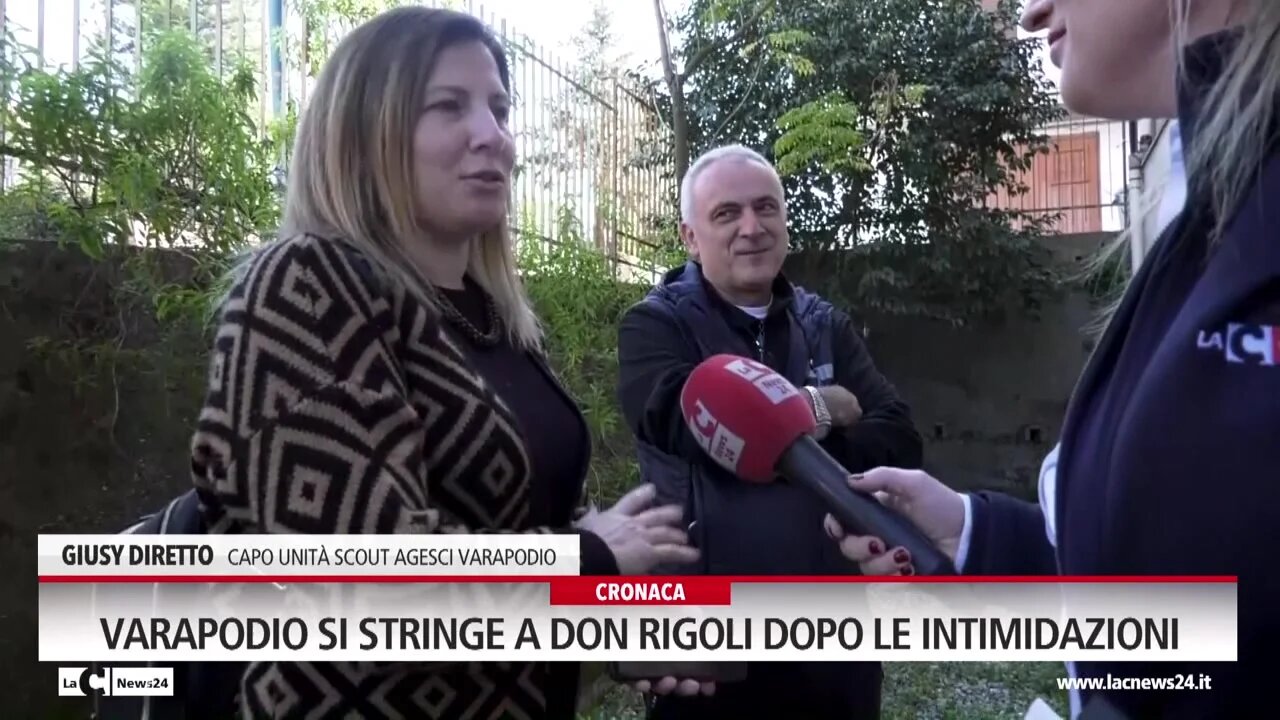 Varapodio si stringe a don Rigoli dopo le intimidazioni