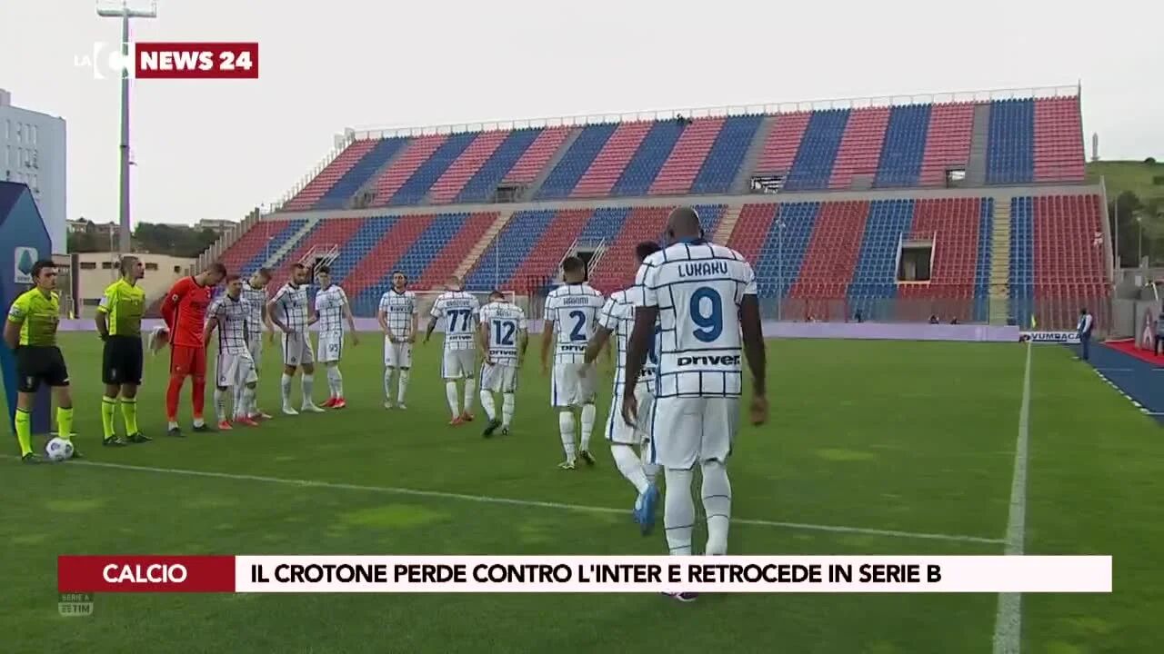Il Crotone perde contro l'Inter e retrocede in Serie B