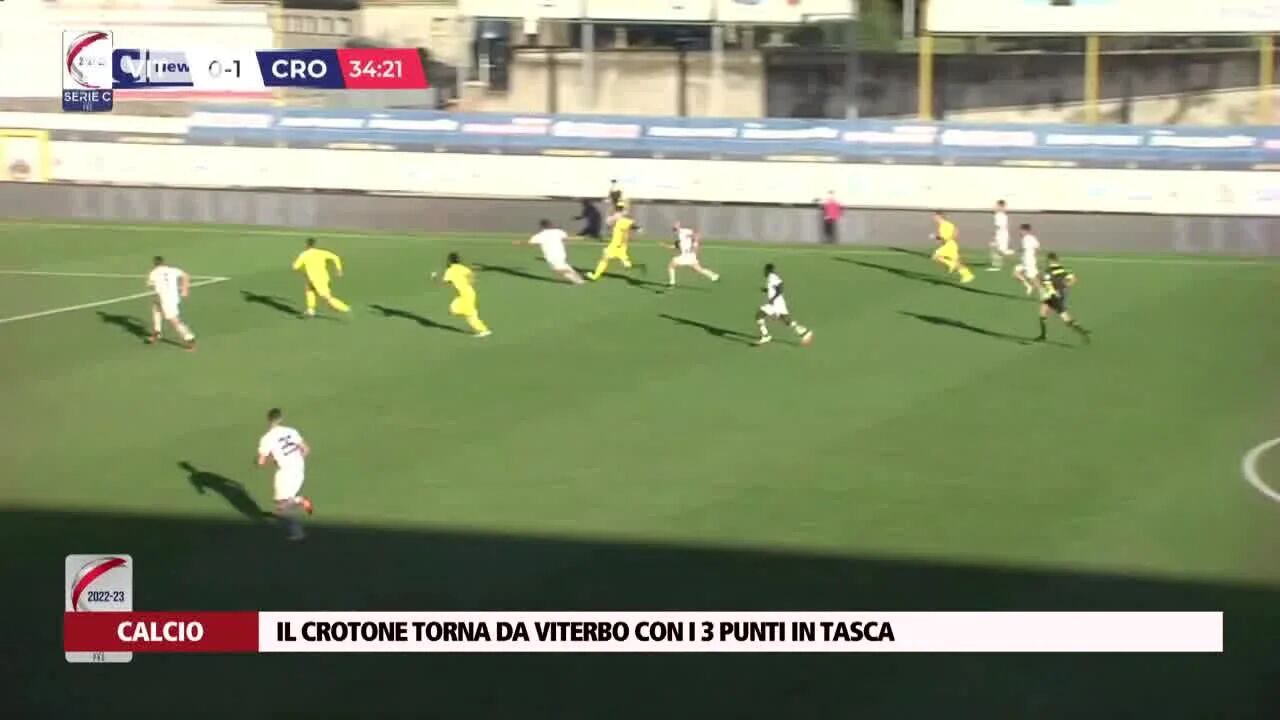 Il Crotone torna da Viterbo con i 3 punti in tasca