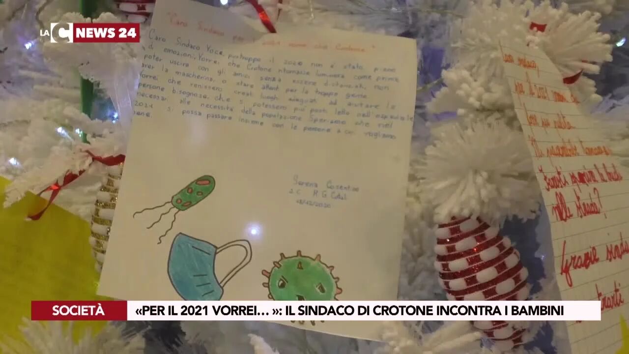 «Per il 2021 vorrei… »: il sindaco di Crotone incontra i bambini