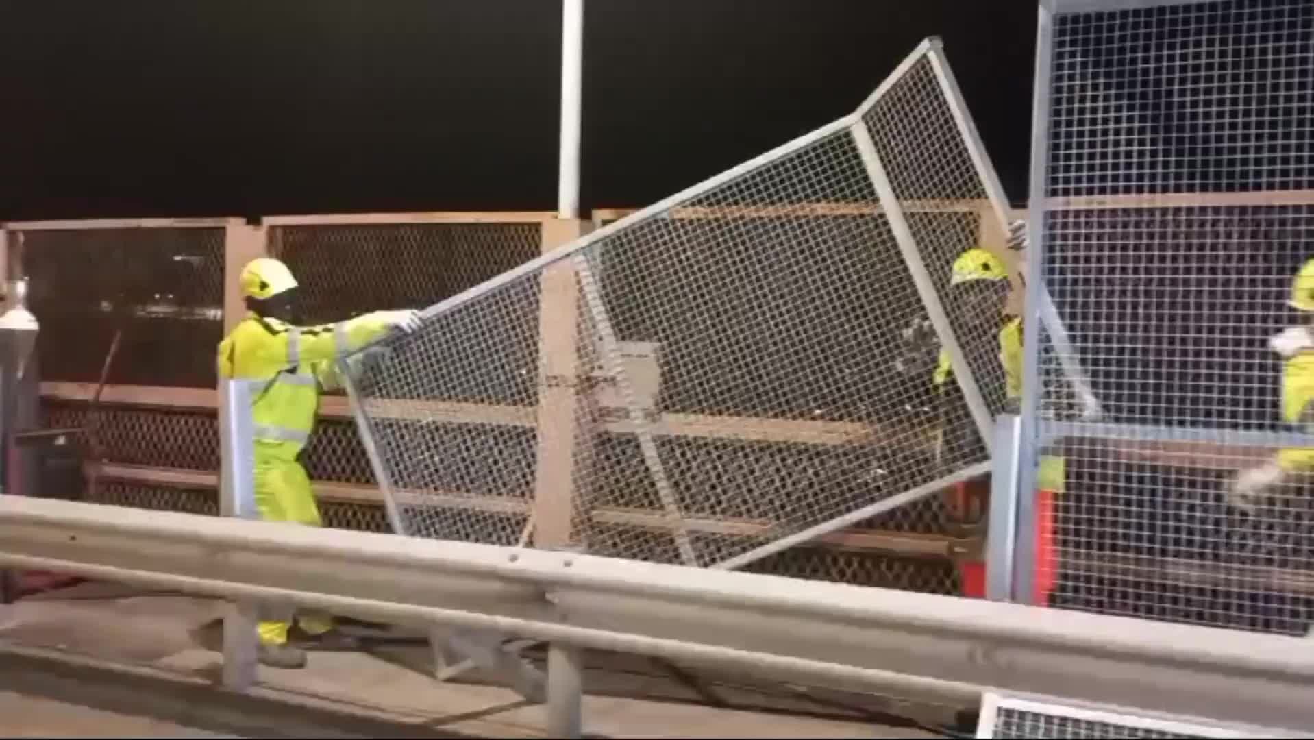 Lavori lungo il ponte Morandi a Catanzaro