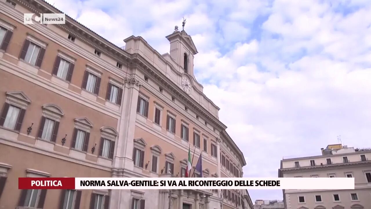 Norma salva-Gentile: si va al riconteggio delle schede