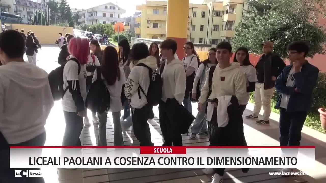 Liceali paolani a cosenza contro il dimensionamento