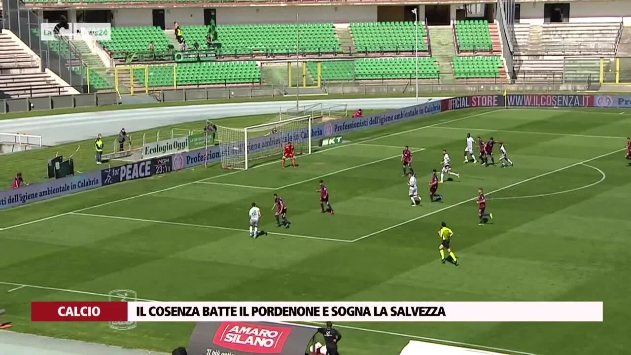 Il Cosenza batte il Pordenone e sogna la salvezza