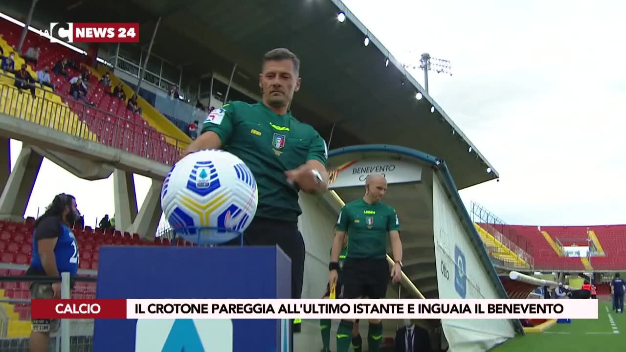 Il Crotone pareggia all'ultimo istante e inguaia il Benevento