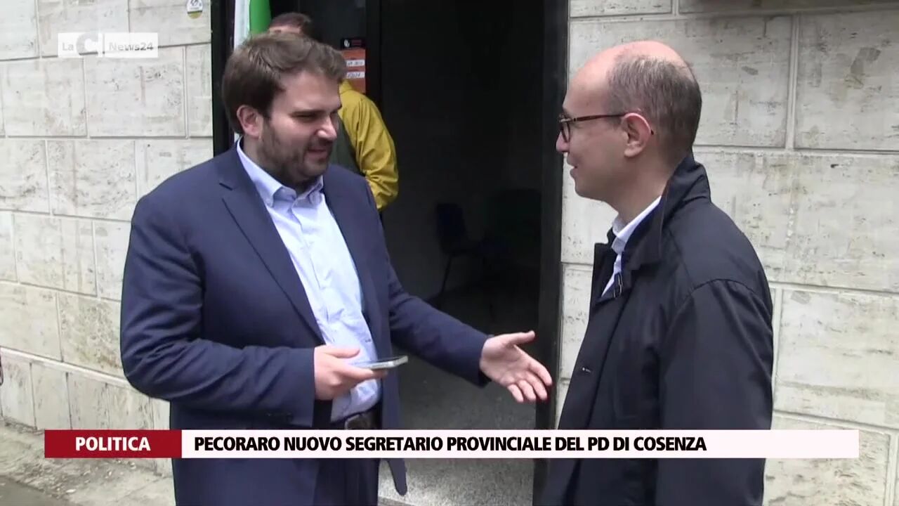Pecoraro nuovo segretario provinciale del Pd di Cosenza