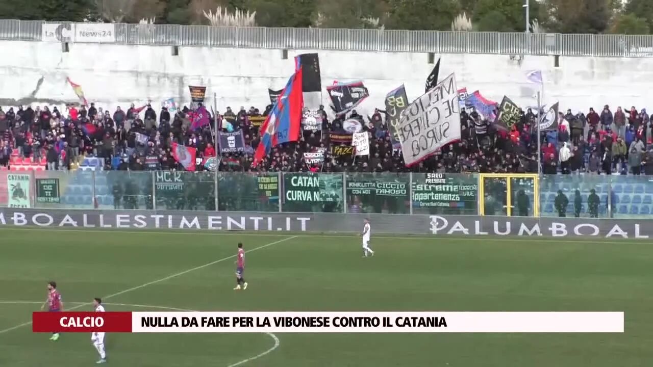 Nulla da fare per la Vibonese contro il Catania