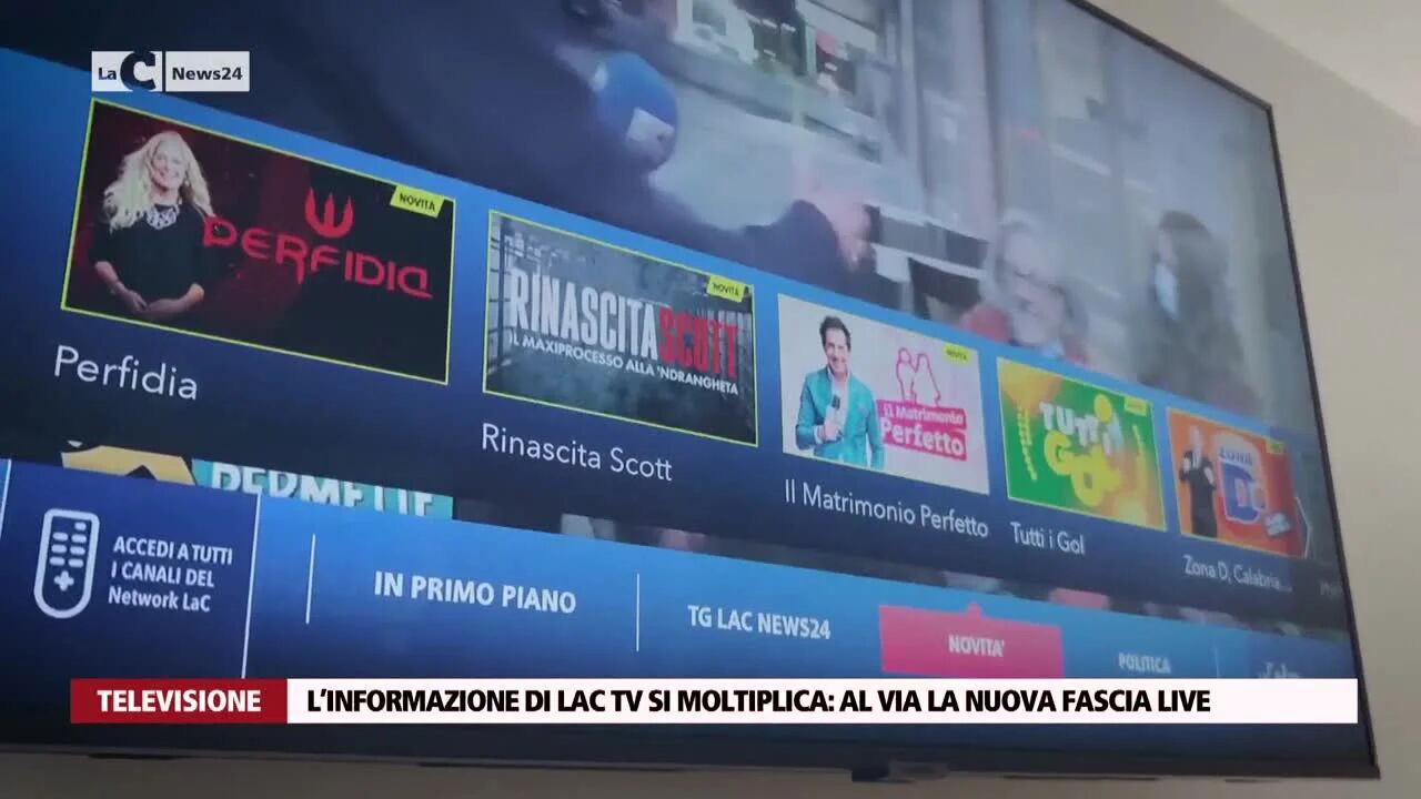 L’informazione di LaC Tv si moltiplica: al via la nuova fascia live