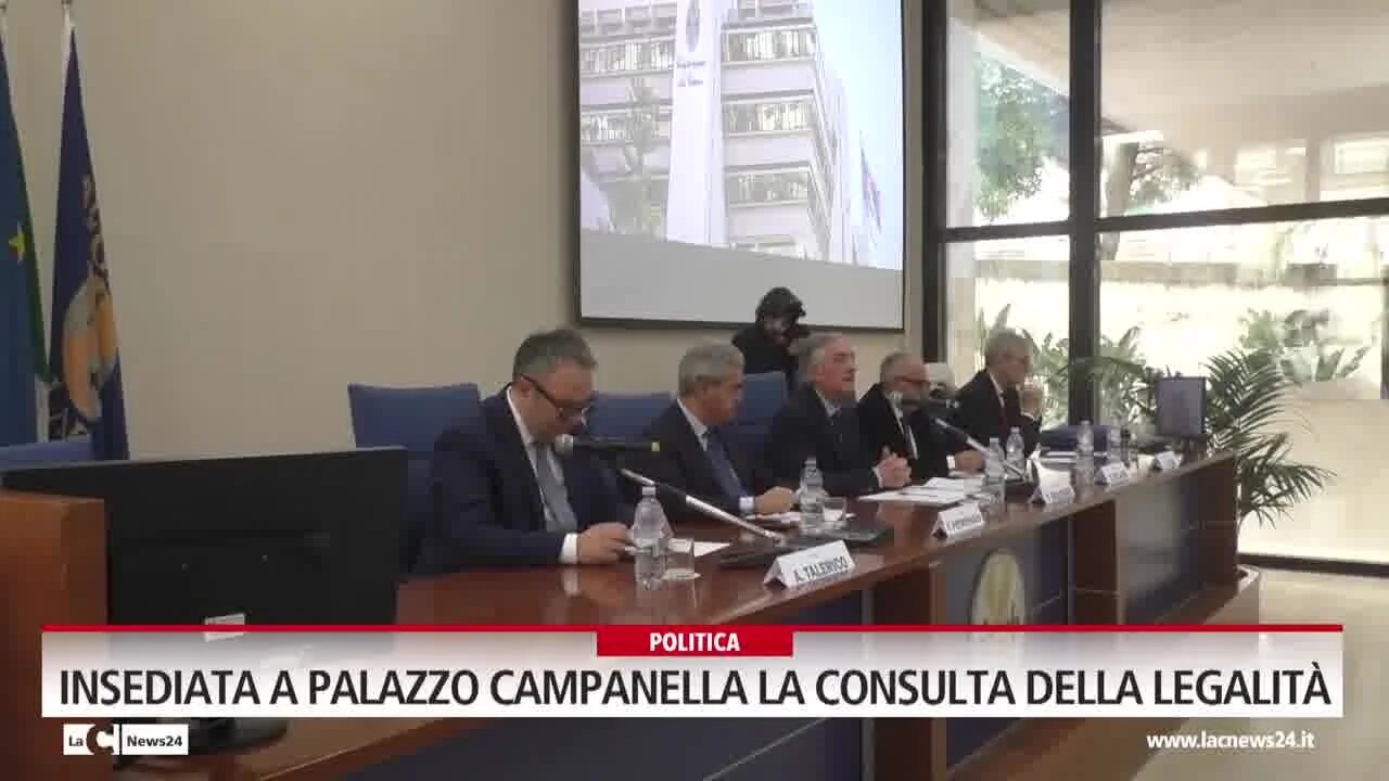 Insediata a palazzo Campanella la Consulta della legalità