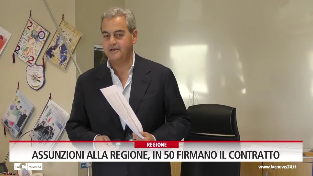 Assunzioni alla Regione, in 50 firmano il contratto