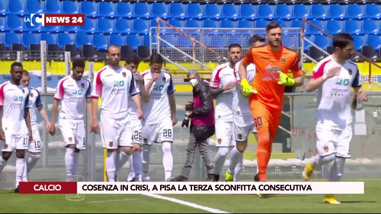 Cosenza in crisi, a Pisa la terza sconfitta consecutiva