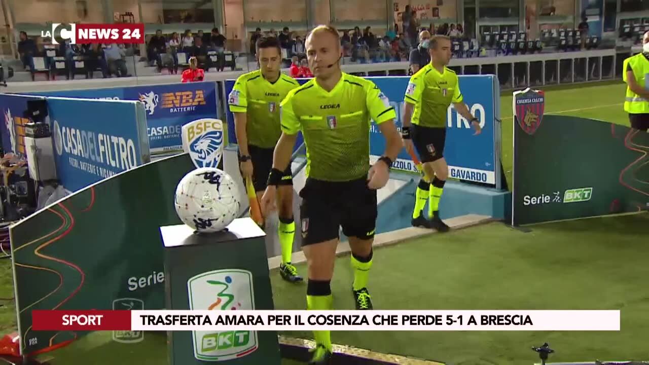 Trasferta amara per il Cosenza che perde 5-1 a Brescia