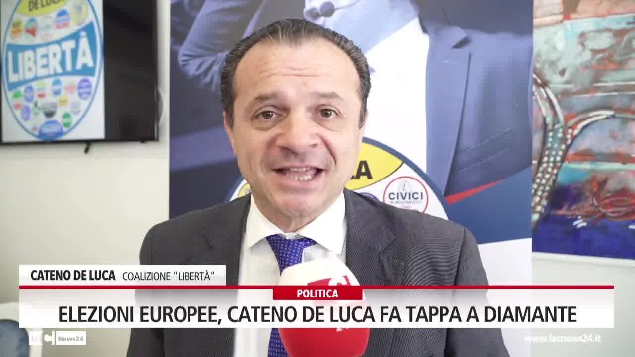 Elezioni europee, Cateno De Luca fa tappa a Diamante