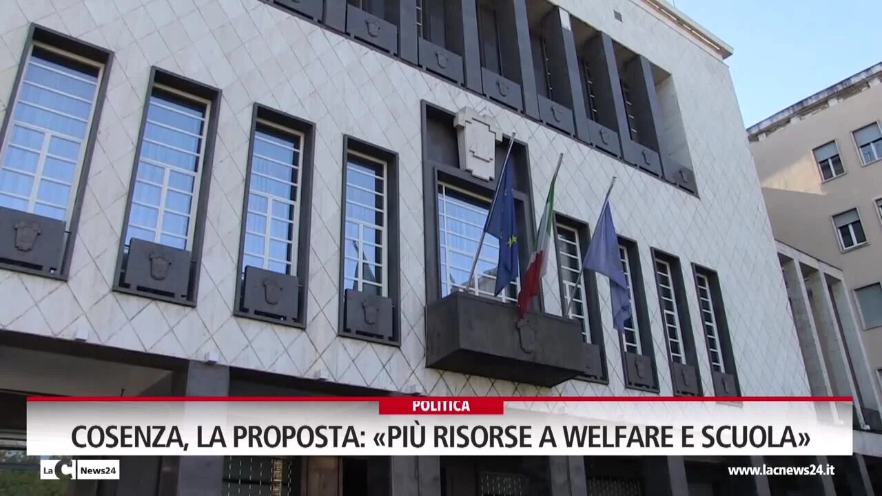 Cosenza, la proposta: più risorse a welfare e scuola