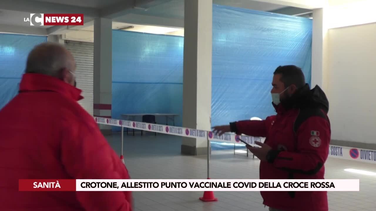 Crotone, allestito punto vaccinale covid della Croce Rossa