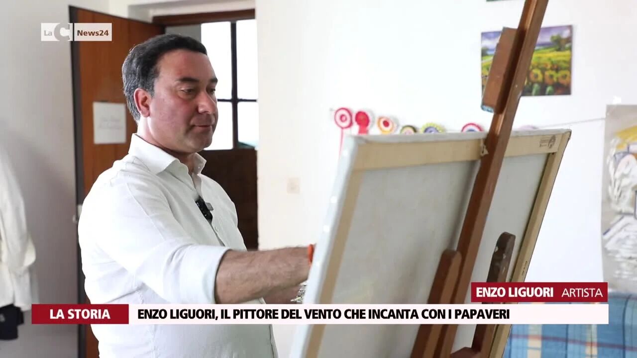 Enzo Liguori, il pittore del vento che incanta con i papaveri