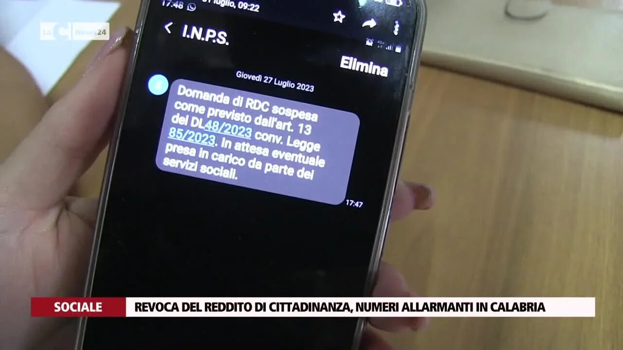 Revoca del reddito di cittadinanza, numeri allarmanti in Calabria