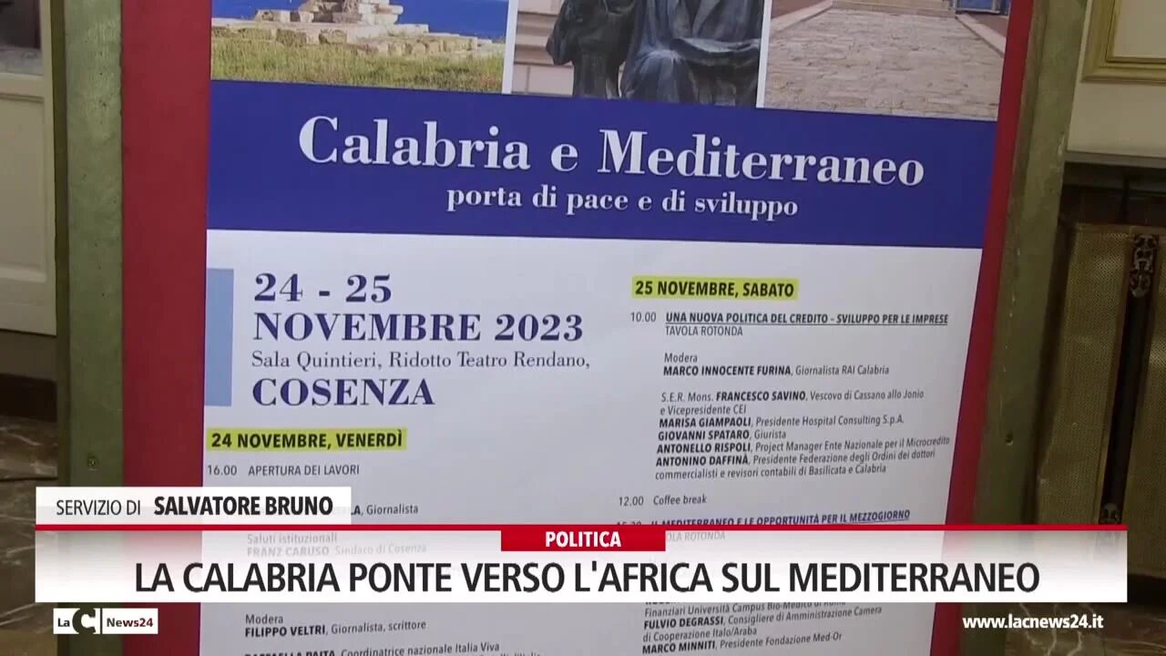 La Calabria ponte verso l'Africa sul Mediterraneo