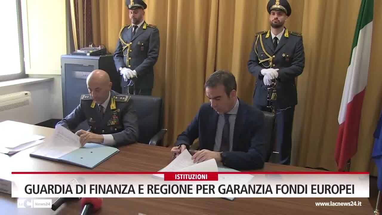 Guardia di finanza e Regione per garanzia fondi europei