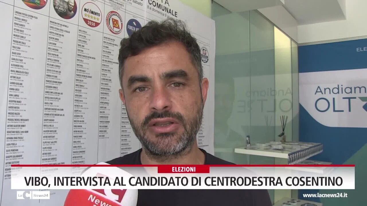 Vibo, intervista al candidato di Centrodestra Cosentino