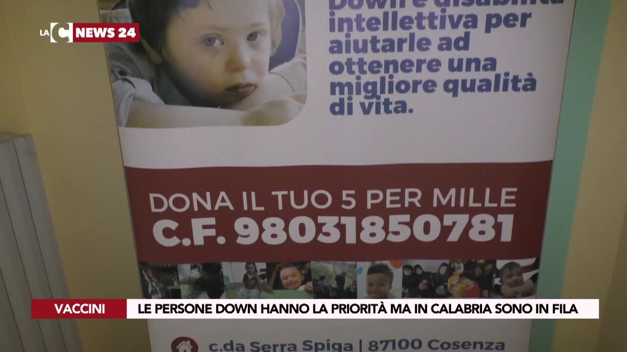 Vaccini, persone Down hanno la priorità ma in Calabria sono in fila