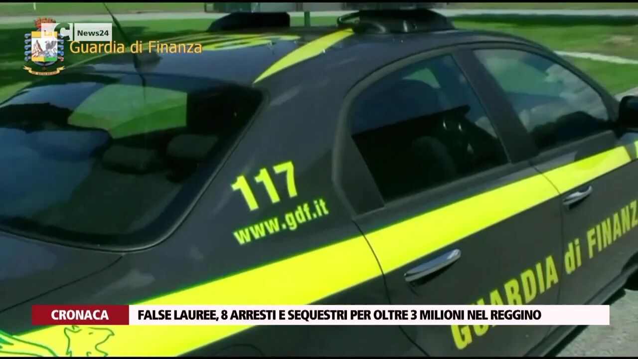 False lauree, 8 arresti e sequestri per oltre 3 milioni nel reggino
