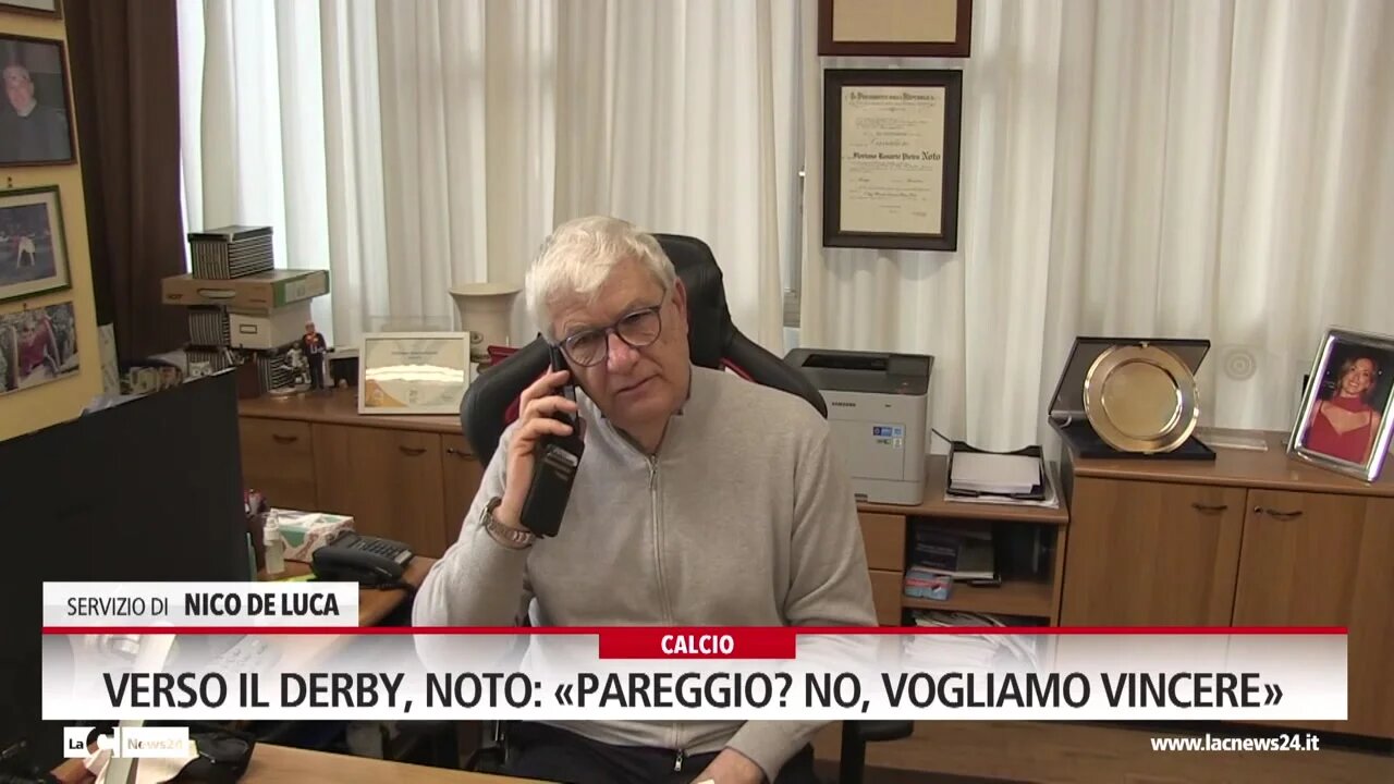 Verso il derby, Noto: «Pareggio? No, vogliamo vincere»