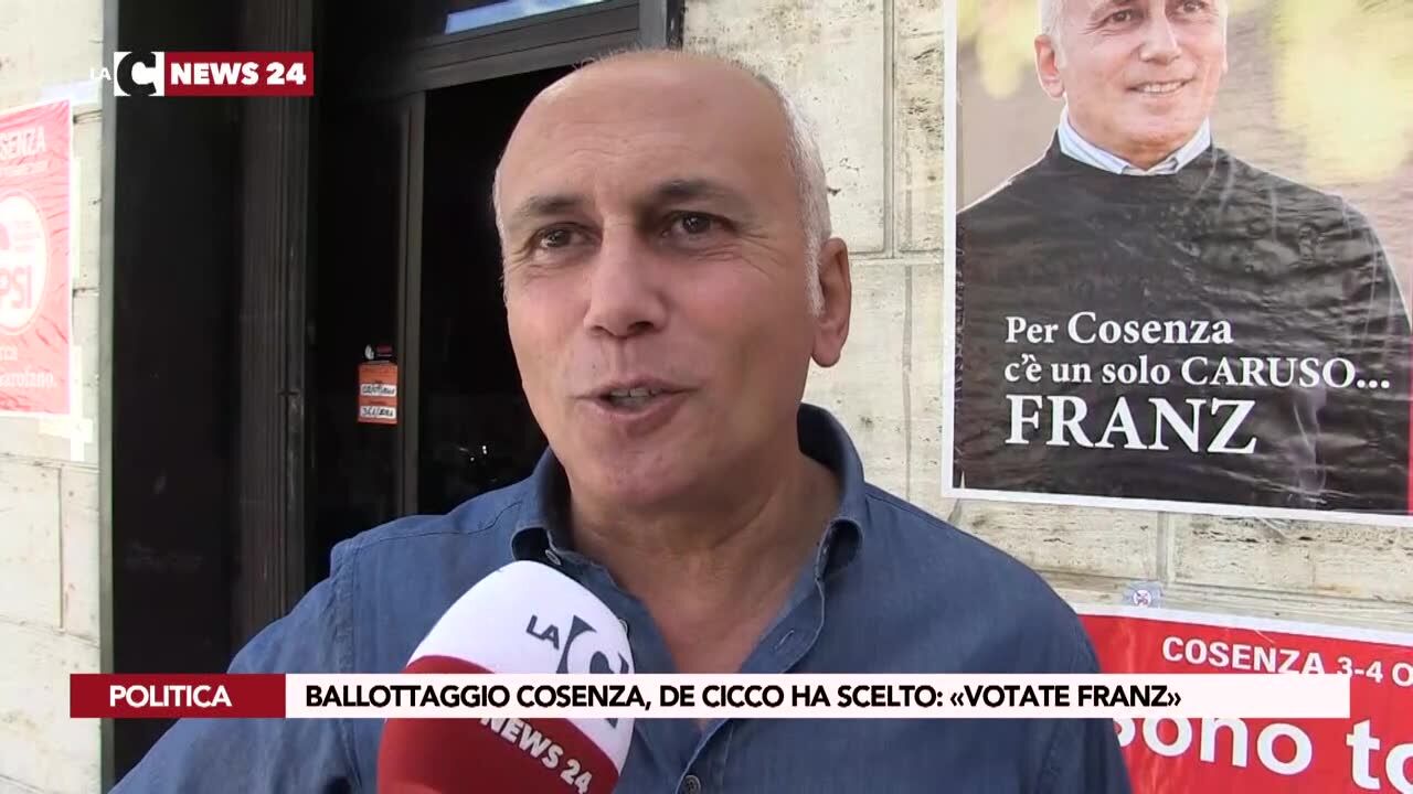Ballottaggio Cosenza, De Cicco ha scelto: «Votate Franz»