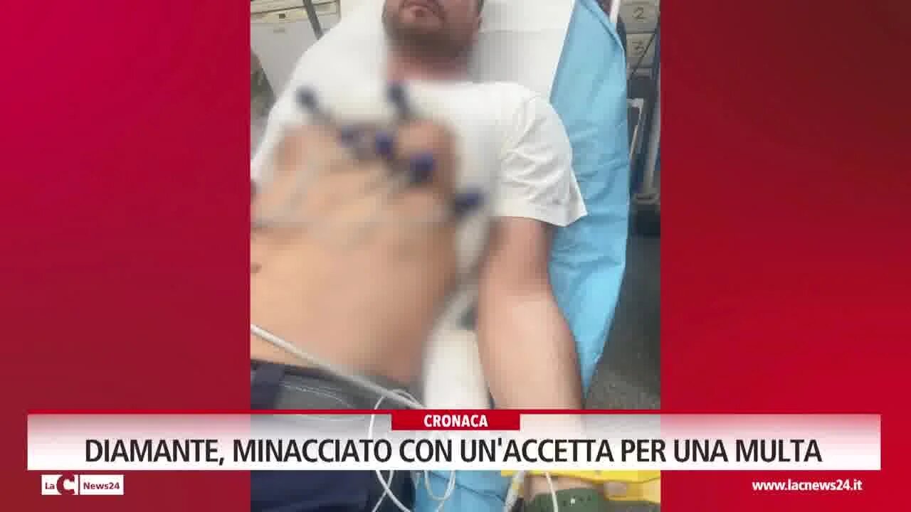 Diamante, minacciato con un'accetta per una multa