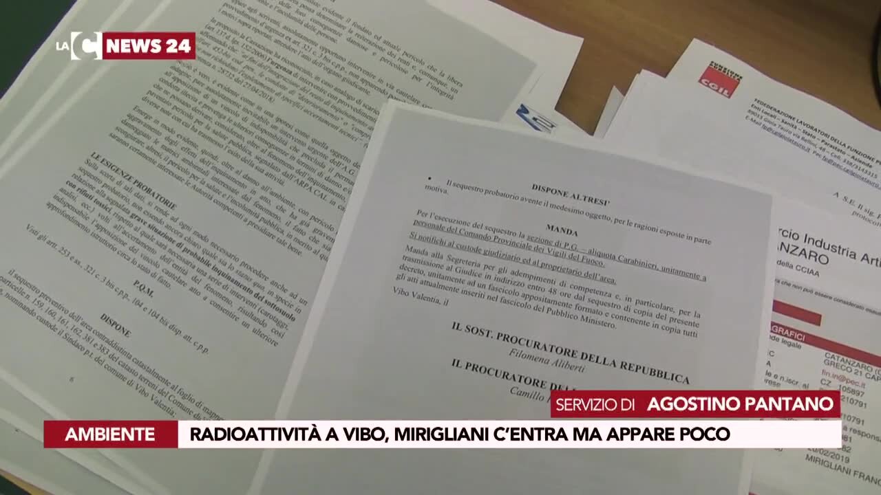 Radioattività a Vibo, Mirigliani c’entra ma appare poco