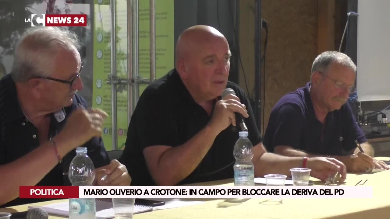 Mario Oliverio a Crotone: «In campo per bloccare la deriva del Pd»
