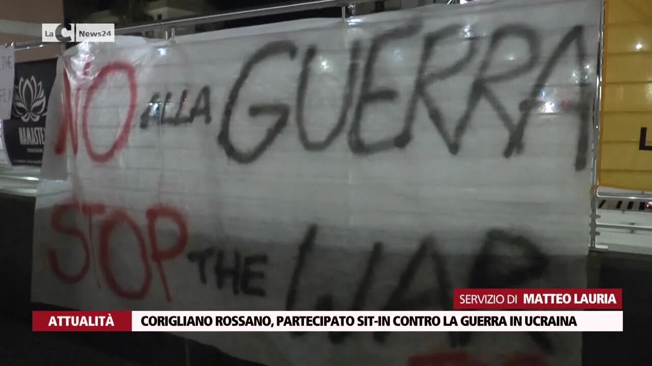 Corigliano Rossano, partecipato sit-in contro la guerra in Ucraina